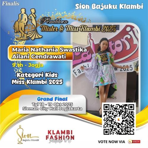 maria nathania swastika ailani cendrawati